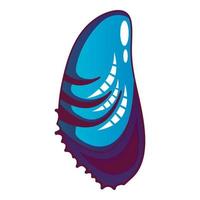 icono de concha de mar, estilo de dibujos animados vector
