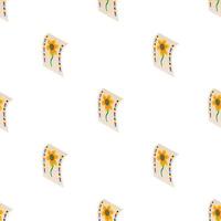 Flower printed on printer pattern seamless vector