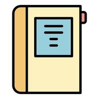 Folder report icon color outline vector