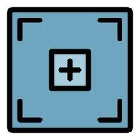 Modern record frame icon color outline vector