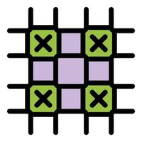 Fraud network frame icon color outline vector