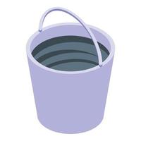 Mortar bucket icon isometric vector. Concrete building vector