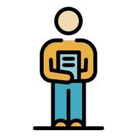 After sales support icon color outline vector