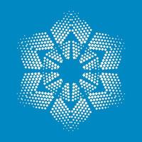 Figurate snowflake icon, simple style vector