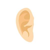 Ear icon, flat style vector