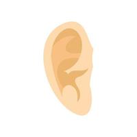 icono de oreja, tipo plano vector