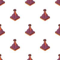 Volcano erupting pattern seamless vector