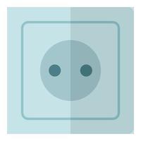Electricity socket icon, flat style vector