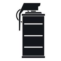 Stun grenade icon, simple style vector