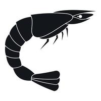 Fresh sea shrimp icon, simple style vector