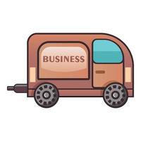 Business car icon, flat style vector