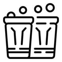 Village trash bin icon outline vector. Waste bag vector