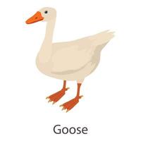 Goose icon, isometric style vector