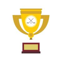 Ice hockey cup icon, flat style vector