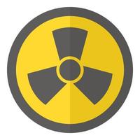 Radioactive icon, flat style vector