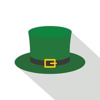 Leprechaun hat icon, flat style vector