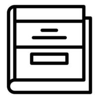 School book icon outline vector. Digital book vector