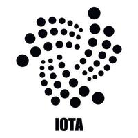 icono de iota, estilo simple vector