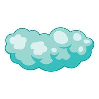 icono de nube media, estilo de dibujos animados vector