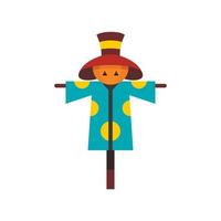 Scarecrow icon, flat style vector