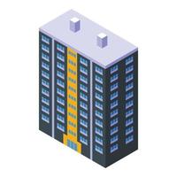 Construction multistory building icon isometric vector. City house vector