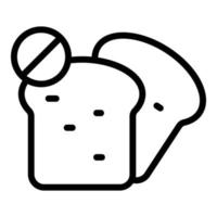 Bread gluten free icon outline vector. Wheat product vector