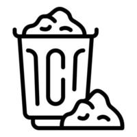 Street trash bin icon outline vector. Clean recycle vector