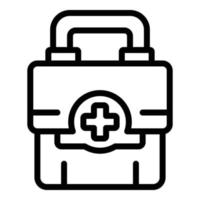 First aid kit icon outline vector. Medical hospital vector