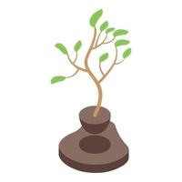 Seed trees icon isometric vector. Planet earth vector