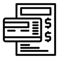 Financial payment icon outline vector. Contract loan vector