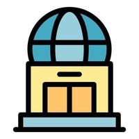 Cosmos discovery planetarium icon color outline vector