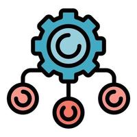 Project working system icon color outline vector