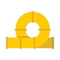 Yellow playground slider icon, flat style vector