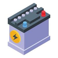 Car battery icon isometric vector. Power energy vector