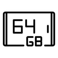 Big data storage icon outline vector. Mobile camera vector