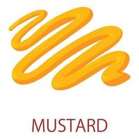 Mustard icon, isometric style vector