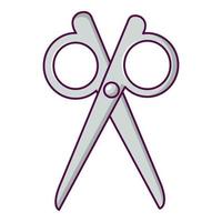 Scissors icon, cartoon style vector