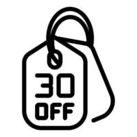 Cloth promo sale icon outline vector. Code promotion vector