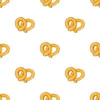 pretzels, patrón, seamless, vector