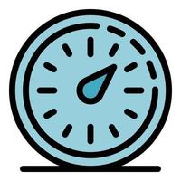 Stopwatch icon color outline vector