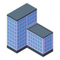 Multistory building icon isometric vector. Office block vector