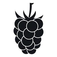 icono de fruta de mora, estilo simple vector