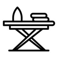 Ironing board icon outline vector. Iron table vector