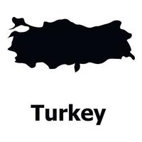 Turkey map icon, simple style vector