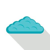 Wet cloud icon, flat style vector