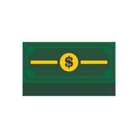 Stack of dollars icon, flat style vector