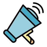 Megaphone icon color outline vector