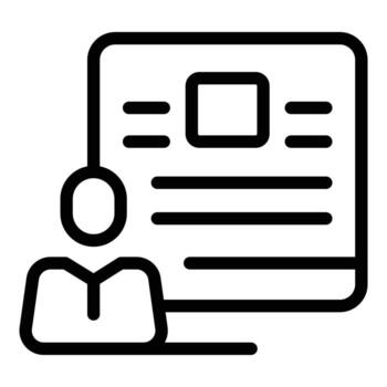 Learning icon outline vector. System lms vector