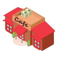 Cafe icon, isometric style vector