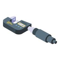 Metalwork micrometer icon isometric vector. Digital ruler vector